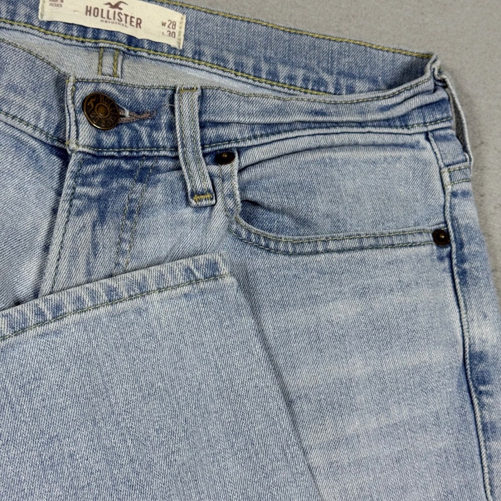 Hollister Epic Flex Skinny Fit Jeans Mens 28x30 Light Wash Denim Stretch